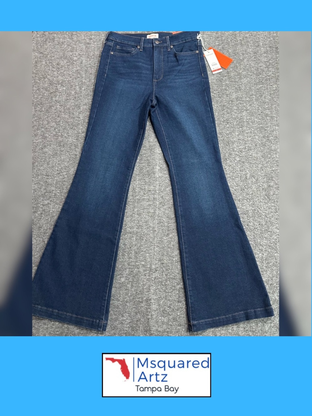 Sofia by Sofia Vergara Melisa Women’s Size 8 High Rise Flare Jeans Dark Wash NWT